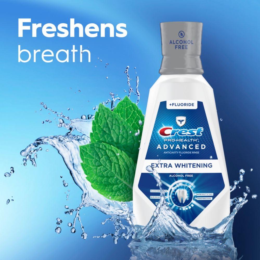 imageCrest ProHealth Advanced Mouthwash Alcohol Free Extra Whitening Energizing Mint Flavor 2x946mL 32 fl oz3199 Fl Oz Pack of 2