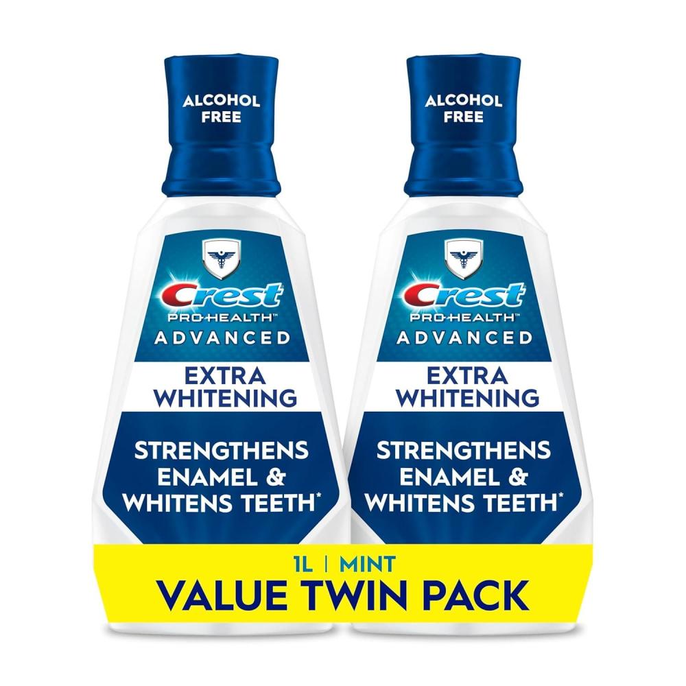 imageCrest ProHealth Advanced Mouthwash Alcohol Free Extra Whitening Energizing Mint Flavor 2x946mL 32 fl oz3199 Fl Oz Pack of 2
