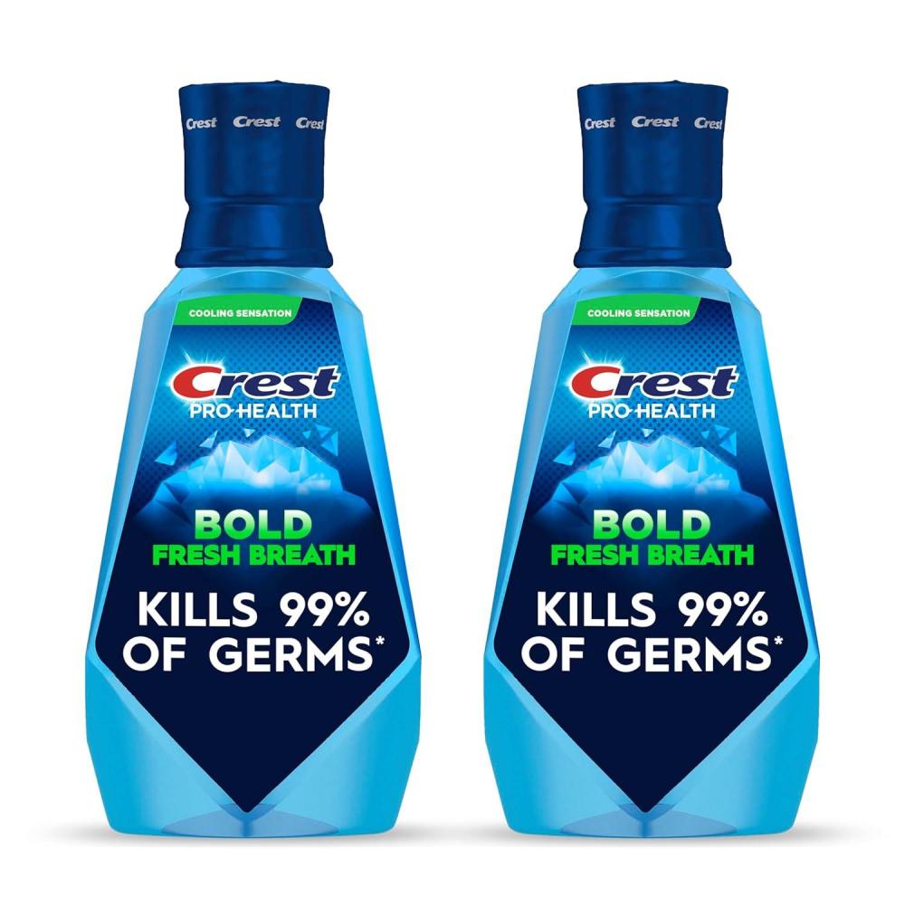 imageCrest Mouthwash ProHealth Bold Fresh Breath 99 Germ Kill Antigingivitis amp Antiplaque Clean Mint  1 L 338 fl oz Pack of 2