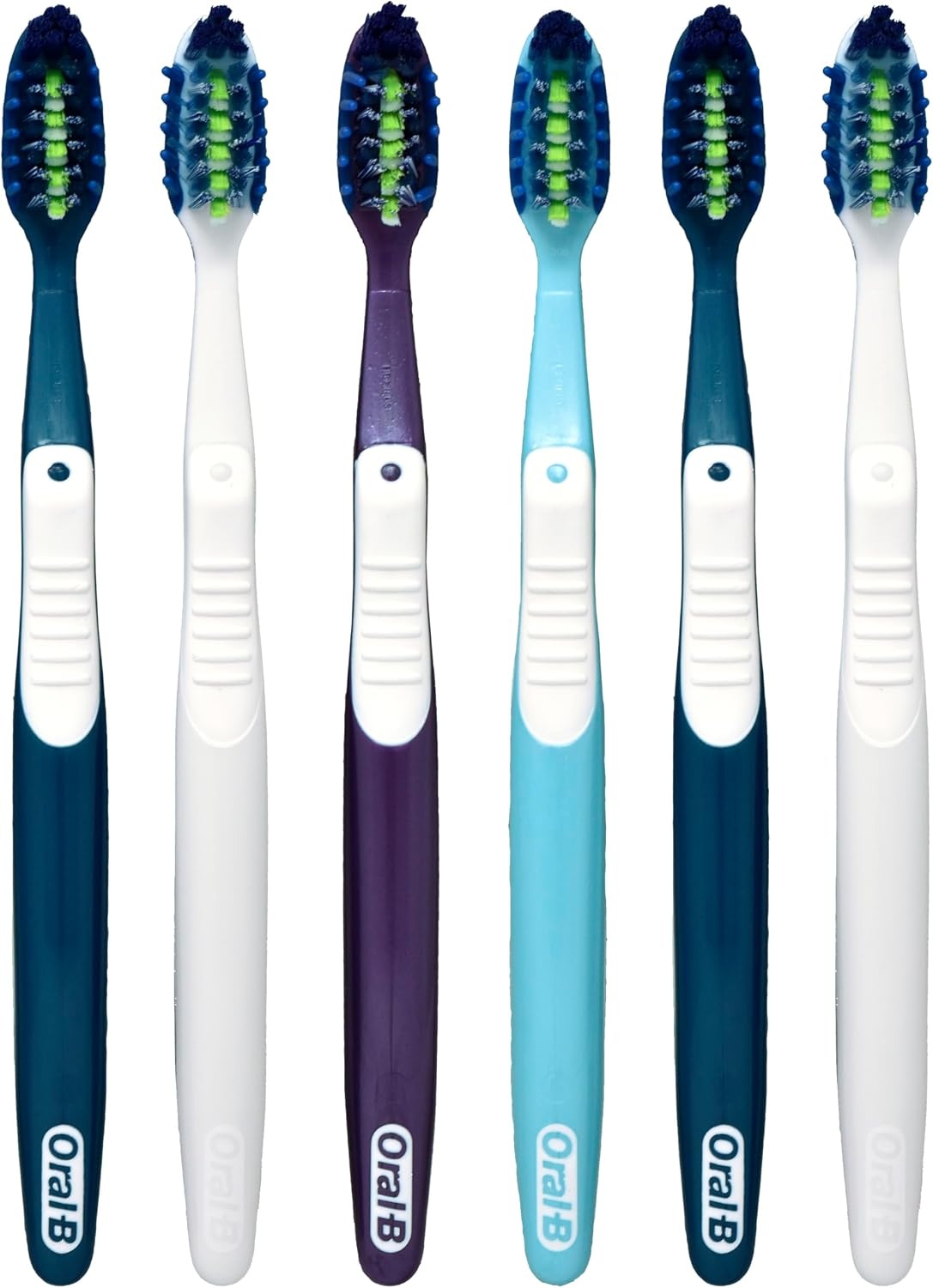 image:imageOralB Pro Clean CrossAction Manual Toothbrush 6 Pack Medium Soft Bristle Brushes for Adults Deep Plaque Removal Daily Gum Health and Fresh Breath Travel Toiletries6 Count Pack of 1