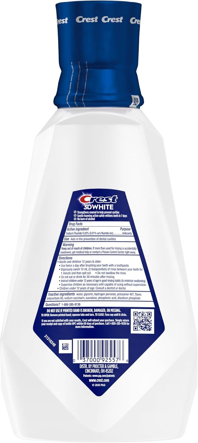 image:imageCrest 3D Clean Mint Mouthwash 32 Fluid Ounce32 Fl Oz Pack of 1