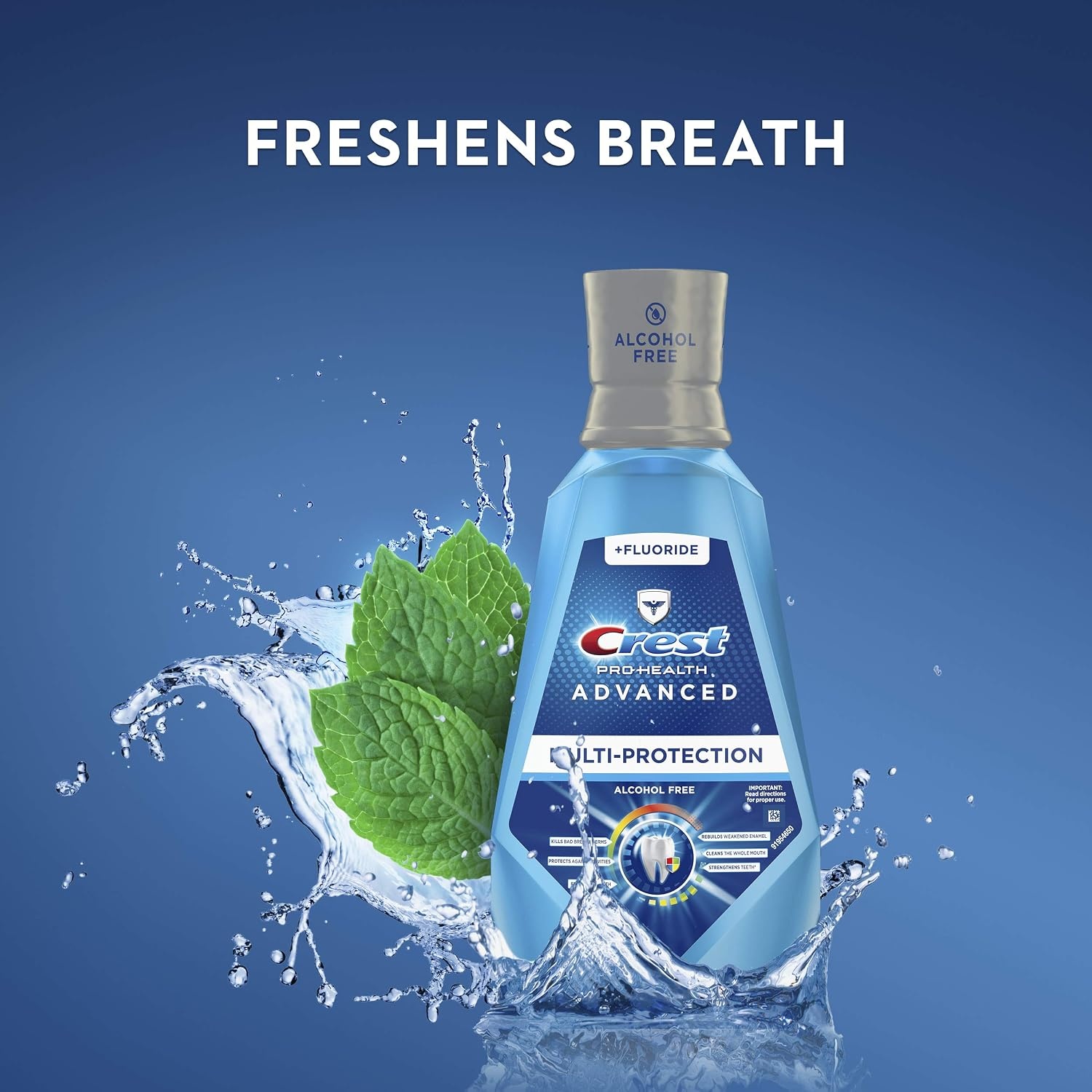image:imageCrest ProHealth Advanced Mouthwash Alcohol Free Extra Whitening Energizing Mint Flavor 946 mL 32 fl oz169 Fl Oz Pack of 2