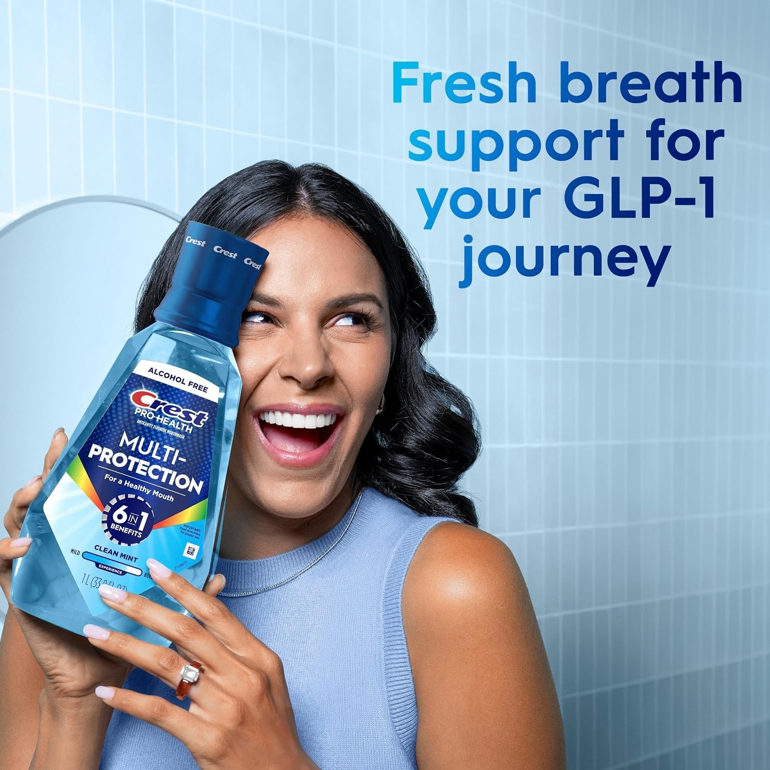 image:imageCrest ProHealth Advanced Mouthwash Alcohol Free Extra Whitening Energizing Mint Flavor 946 mL 32 fl oz169 Fl Oz Pack of 4