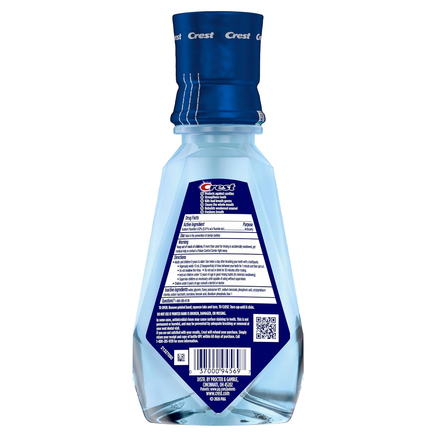 image:imageCrest ProHealth Advanced Mouthwash Alcohol Free Extra Whitening Energizing Mint Flavor 946 mL 32 fl oz169 Fl Oz Pack of 4