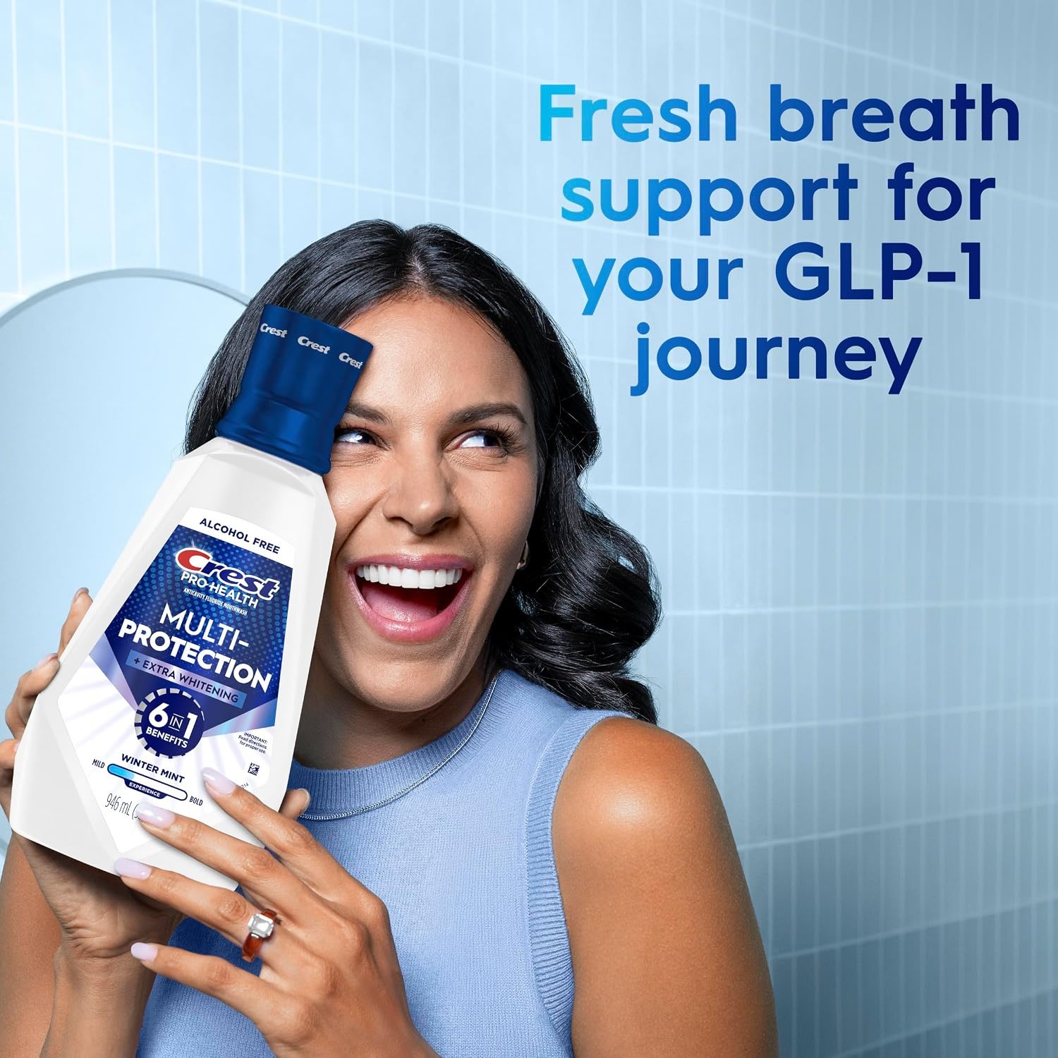 image:imageCrest ProHealth Advanced Mouthwash Alcohol Free Extra Whitening Energizing Mint Flavor 946 mL 32 fl oz319 Fl Oz Pack of 1
