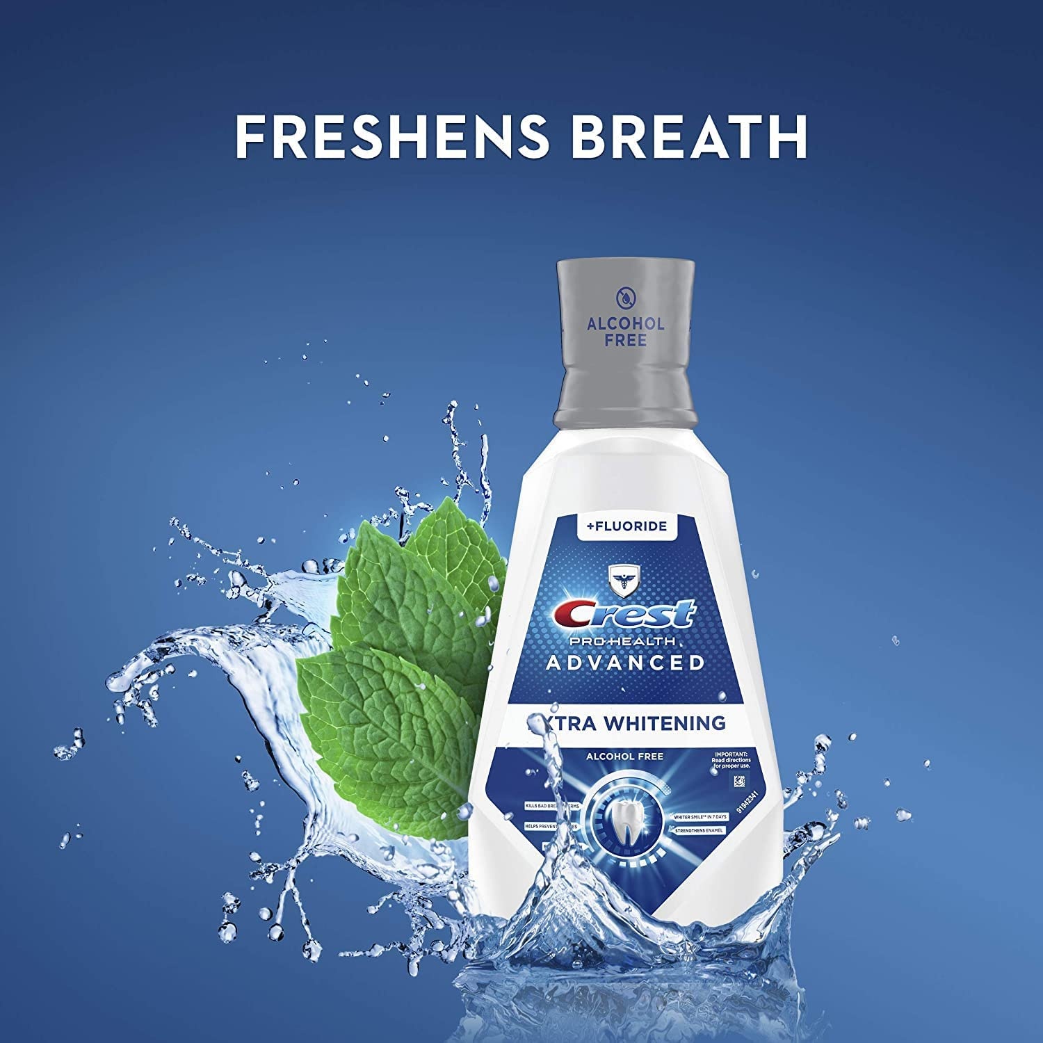 image:imageCrest ProHealth Advanced Mouthwash Alcohol Free Extra Whitening Energizing Mint Flavor 946 mL 32 fl oz319 Fl Oz Pack of 2