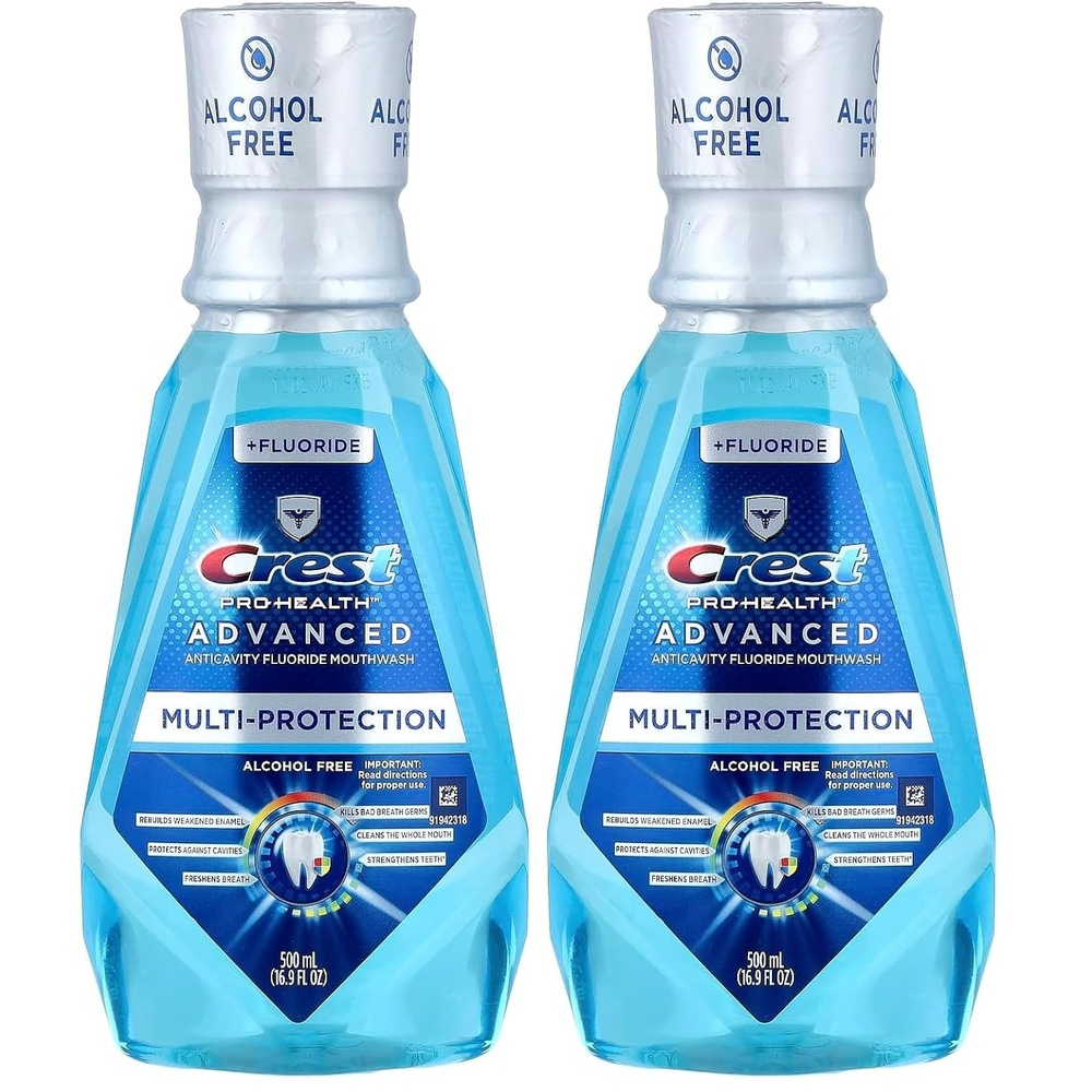 image:imageCrest ProHealth Advanced Mouthwash Alcohol Free Extra Whitening Energizing Mint Flavor 946 mL 32 fl oz169 Fl Oz Pack of 2